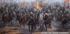 孙立新油画 成吉思汗与蒙古铁骑 高清大图下载