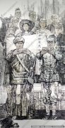 邓光源国画 彝海结盟 高清大图下载