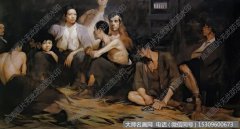 林岗油画 狱中斗争 高清大图下载