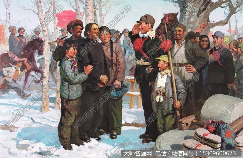 秦大虎油画,参军上前线