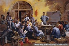 邵亚川油画 毛泽东在鲁艺演讲 高清大图下载