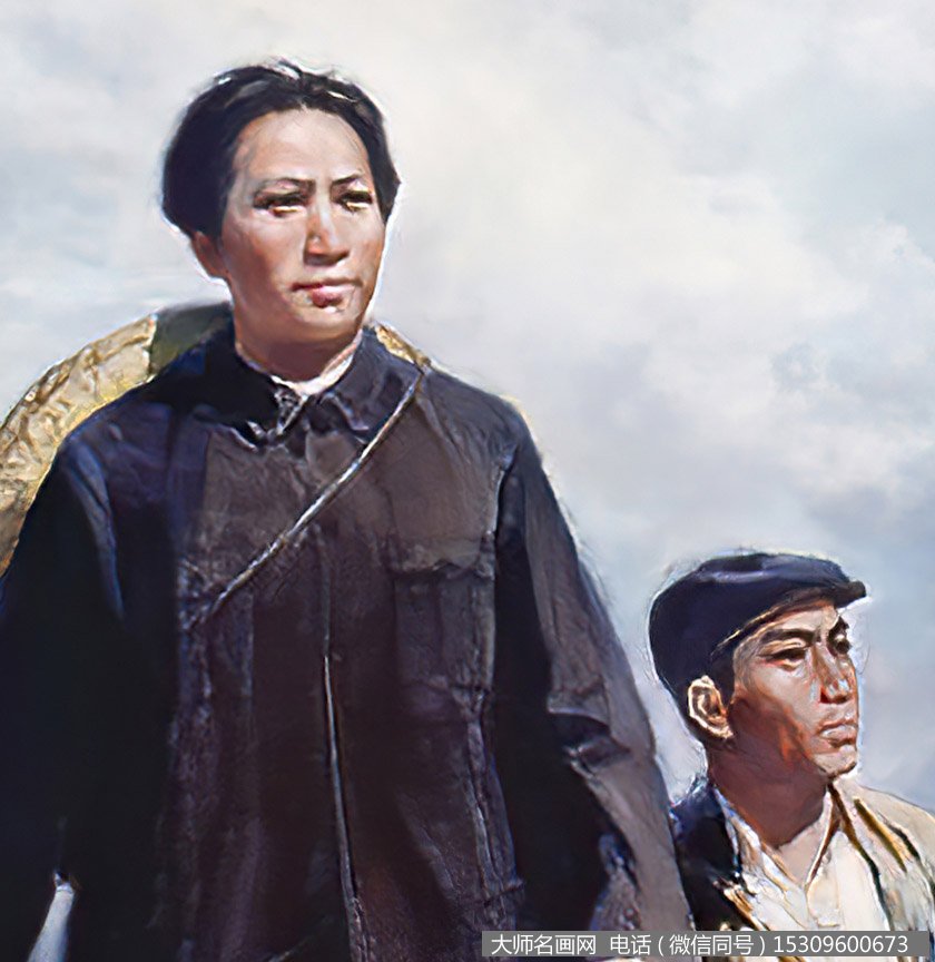 招炽挺油画_向井冈山进军2