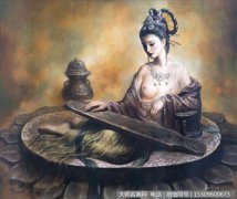 曾浩敦煌飞天油画作品16 高清图片下载