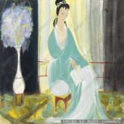 林风眠国画仕女作品52 高清图片下载