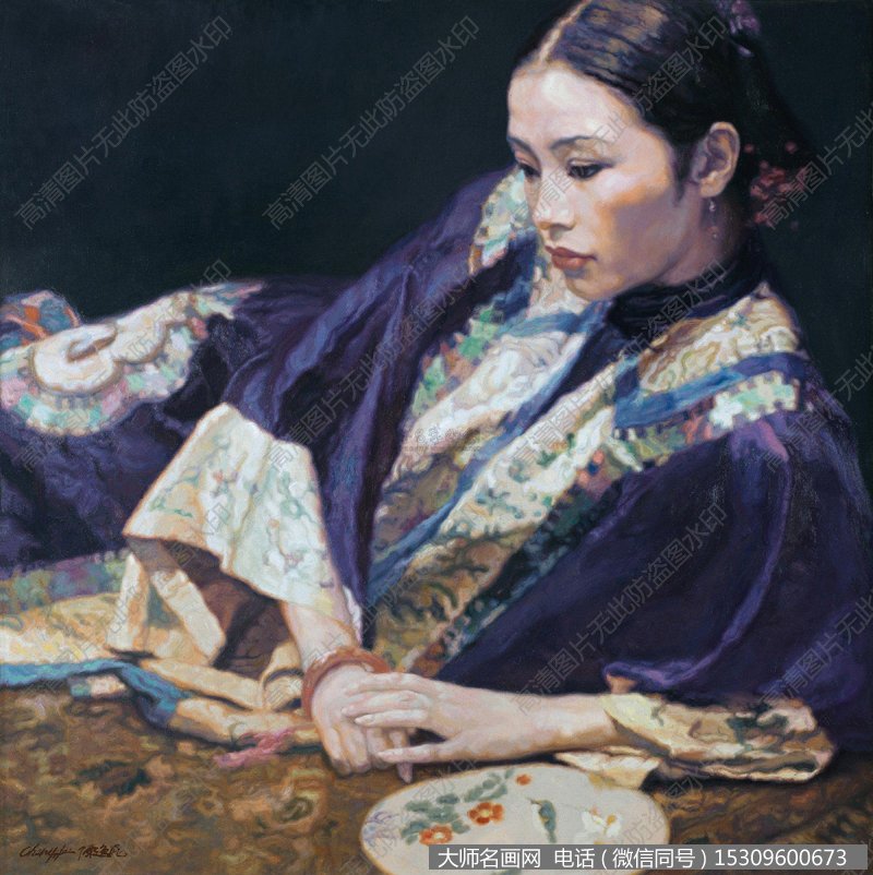 陈逸飞人物油画作品36 高清图片下载