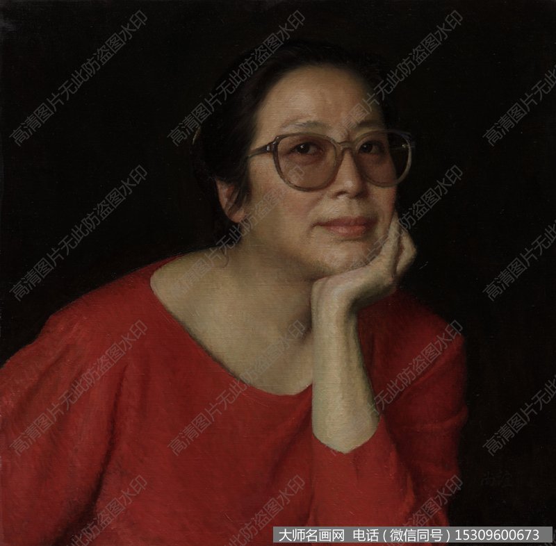 靳尚谊人物油画作品31 女士肖像 高清图片下载
