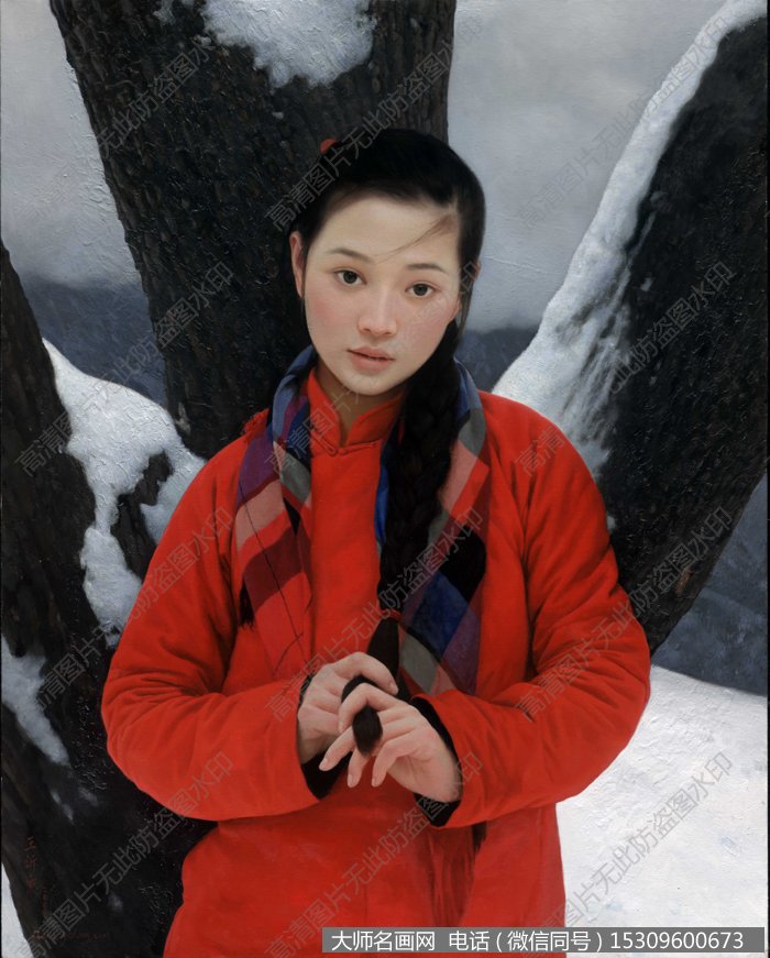 王沂东人物油画作品39 静静的山林 高清图片下载