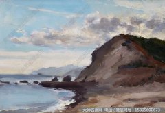 吴作人风景油画作品13 青岛海滨 超高清大图下载