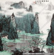 白雪石山水画作品6 高清图片下载