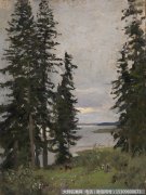 列维坦 风景油画作品1 高清图片下载