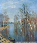 列维坦 风景油画作品22 高清图片下载