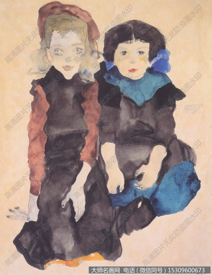 席勒 人物油画作品35 高清图片下载_大师名画网