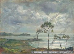 苏天赐 湖畔云影 油画作品高清大图56下载