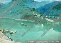 苏天赐 富春江晨渡 油画作品高清58下载