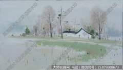 苏天赐 湖中小屋 高清名画作品88下载