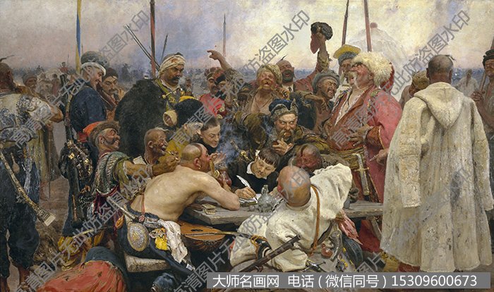 列宾《查波罗什人写信给土耳其苏丹王》油画作品高清大图33下载