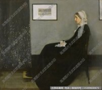 惠斯勒《灰与黑的协奏曲：画家母亲肖像》高清名画作品下载