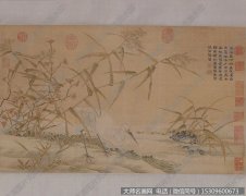 清乾隆《缂丝乾隆御制诗+鹭立芦汀图》超高清作品百度云网盘下