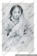 艾轩素描《安曲村少女》高清名画作品下载