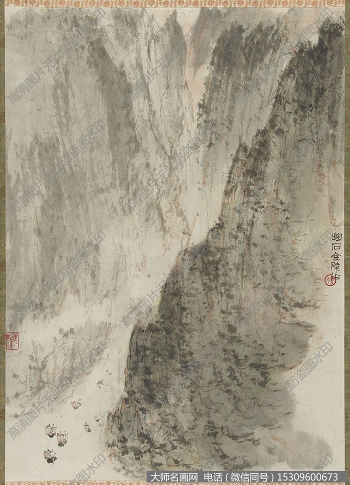 傅抱石国画作品4《山水》高清大图4下载