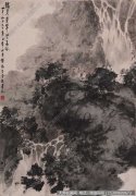 傅抱石国画作品《满身苍翠惊高风》高清大图23下载