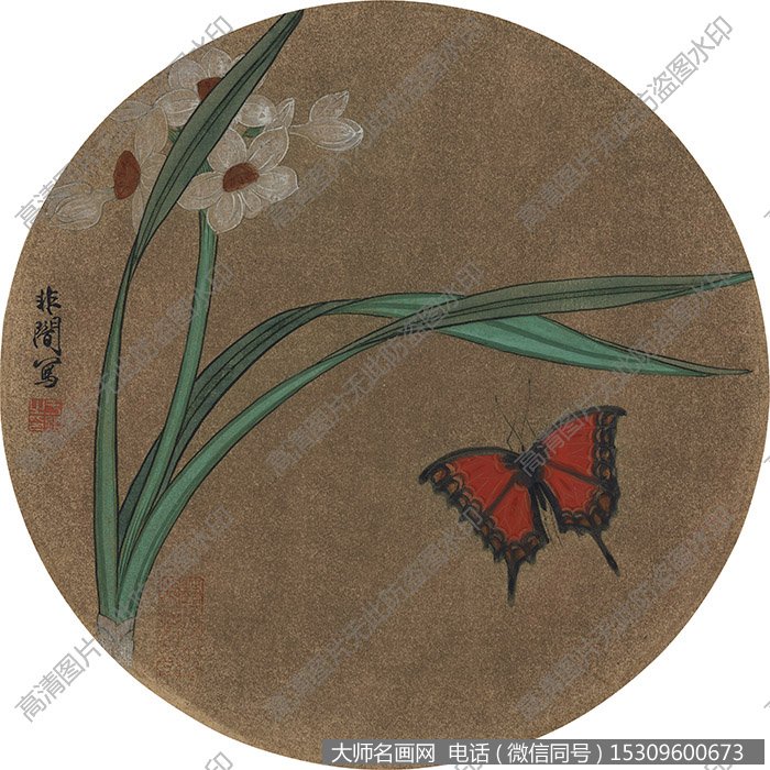 于非暗《蝴蝶兰花》高清国画2下载