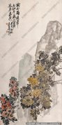 吴昌硕《菊花》国画作品高清下载