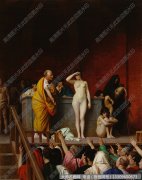 热罗姆《拍卖奴隶》油画作品高清下载