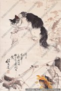 刘继卣 动物国画《猫2》高清大图下载