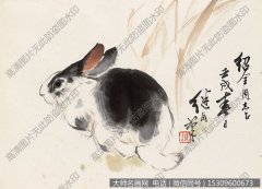 刘继卣 动物国画《兔子》高清大图下载