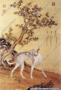 郎世宁作品《十骏犬图10-苍水虬》高清大图下载