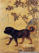 郎世宁作品《十犬图4-苍猊》高清大图下载