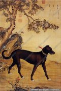 郎世宁作品《十犬图9-雪爪庐》高清大图下载