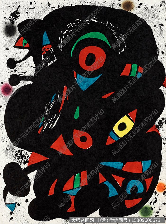 米罗 油画作品92高清大图下载